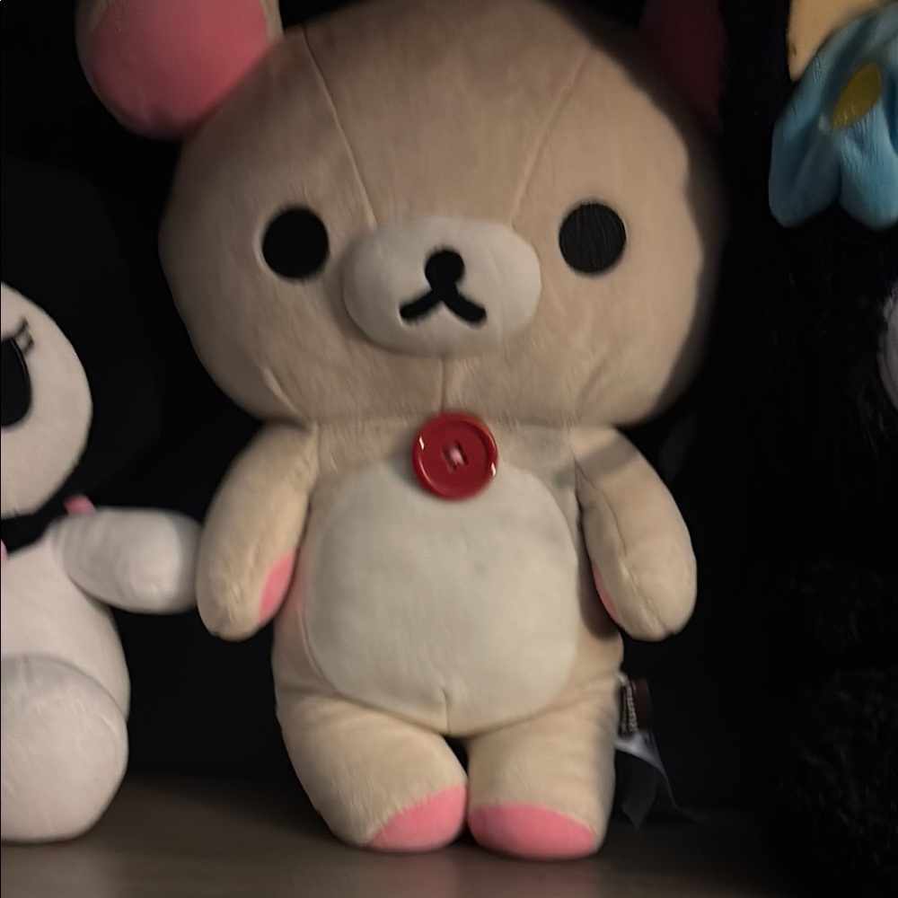 Rilakkuma Beige and Pink Plush Toy